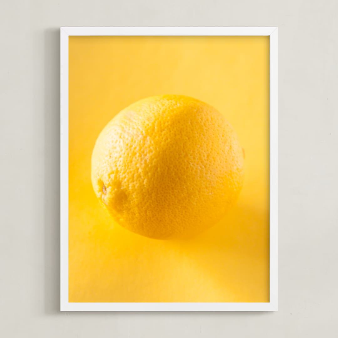 "When Life Gives You" - Art Print in Lemon by Ana V. Ramirez - Framed