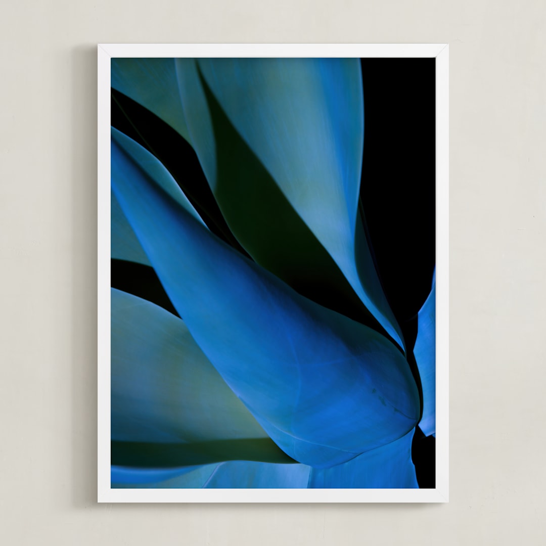 "Electric Blues 1" - Art Print in Cobalt by Lisa Sundin - Framed