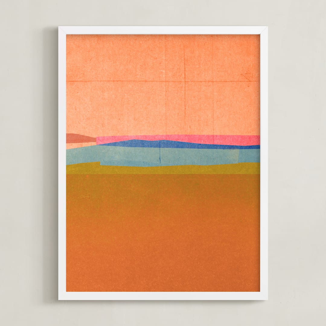 "Horizons I" - Art Print in Sunset by Sumak Studio - Framed