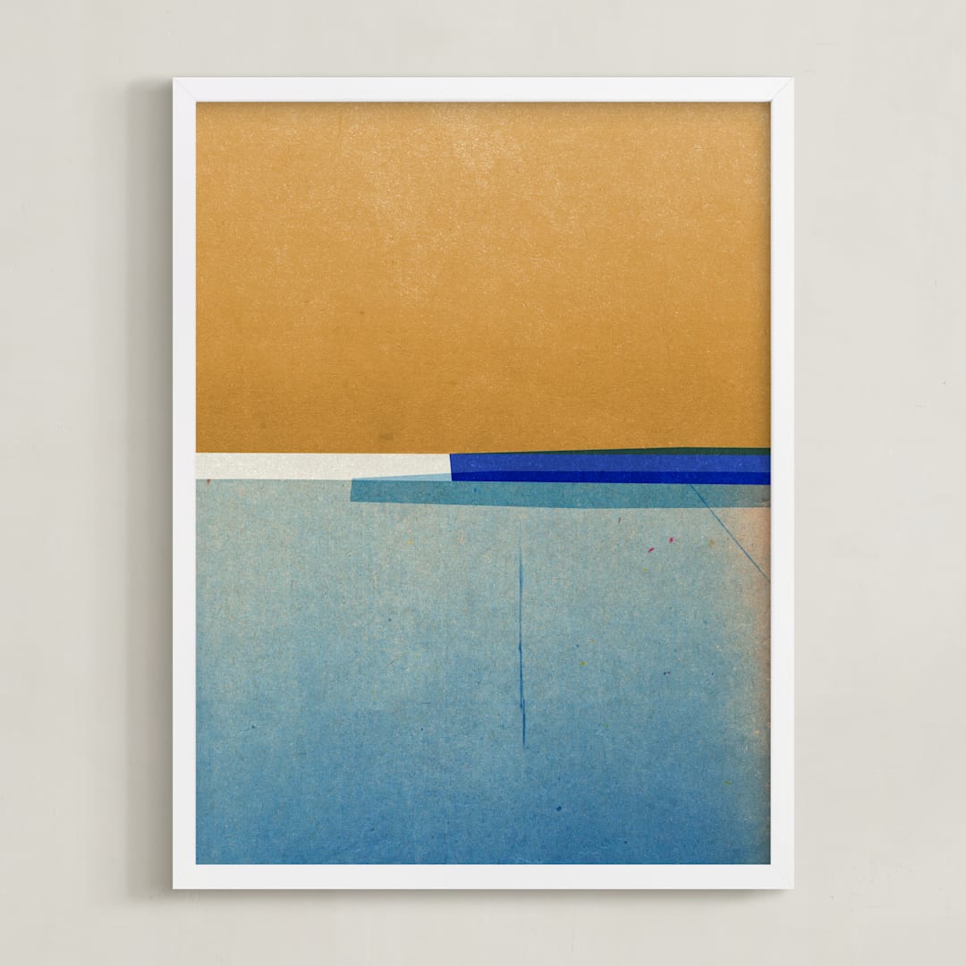 "Horizons II" - Art Print in Marigold by Sumak Studio - Framed