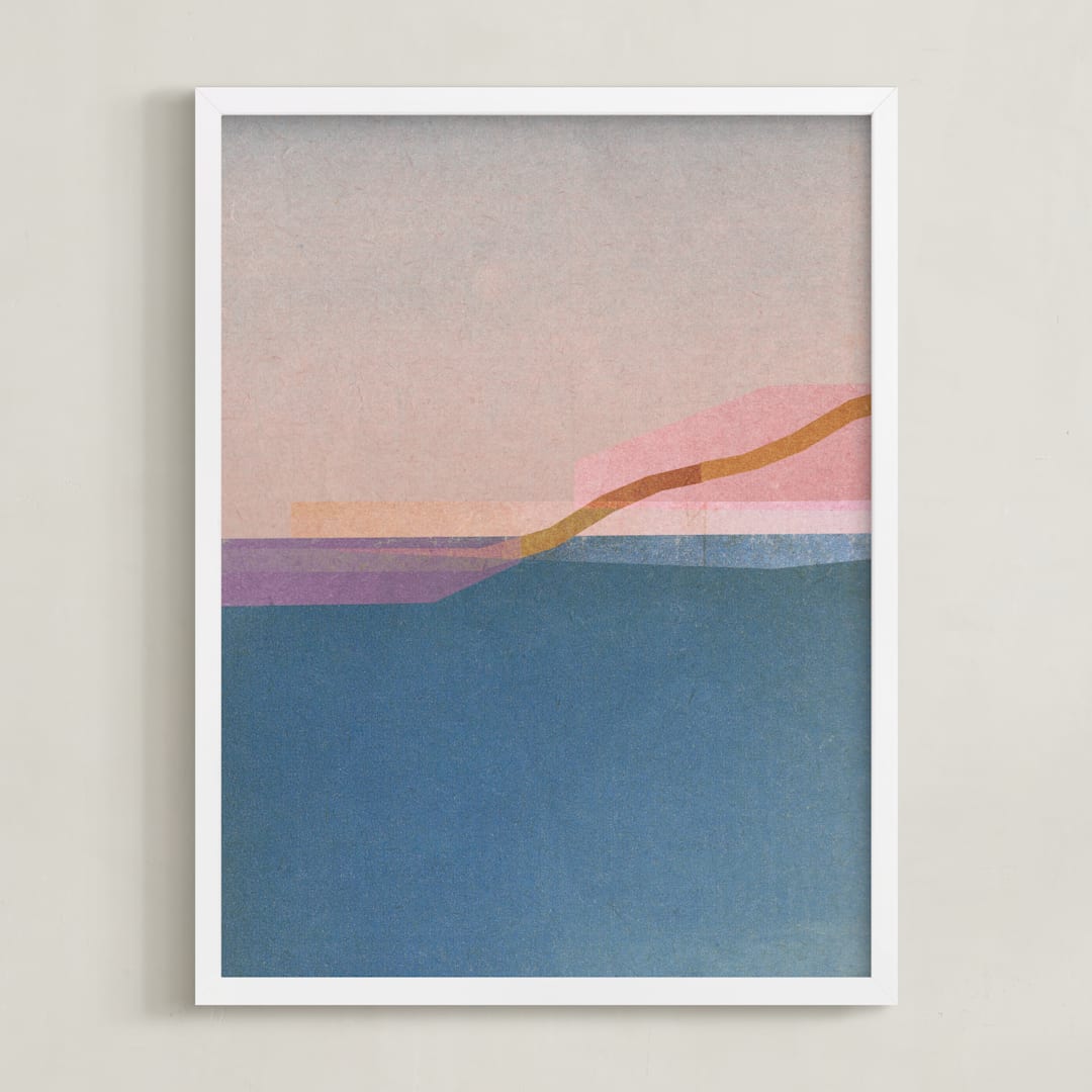 "Horizons IV" - Art Print in ocean by Sumak Studio - Framed