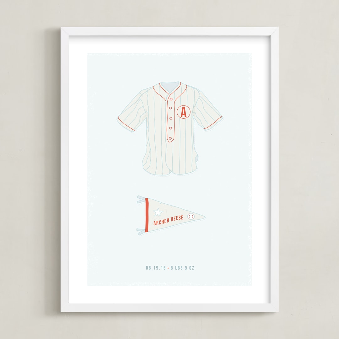 "Pastime" - Personalized Art Print in Sky by Tyler Tea - Framed