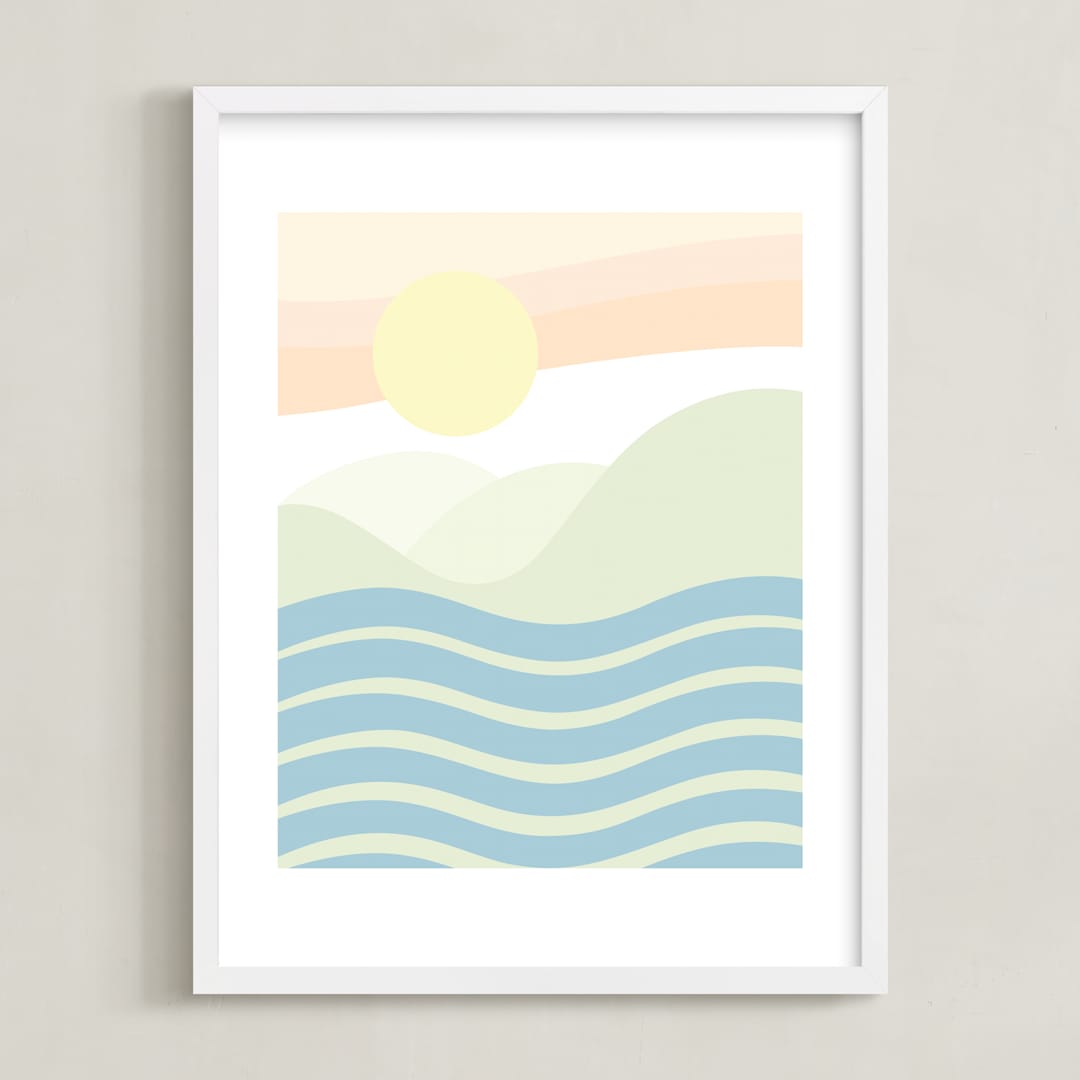 "We Keep It Rockin'" - Art Print in California Sunscape by Summer Strauch - Framed