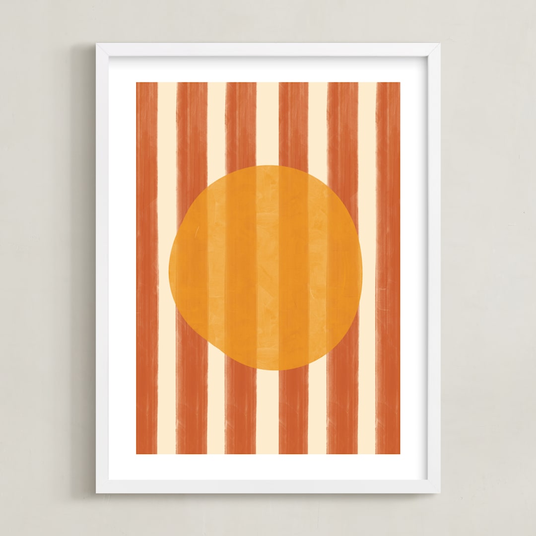 "Day and Night 1" - Art Print in Sun by Inkblot Design - Framed