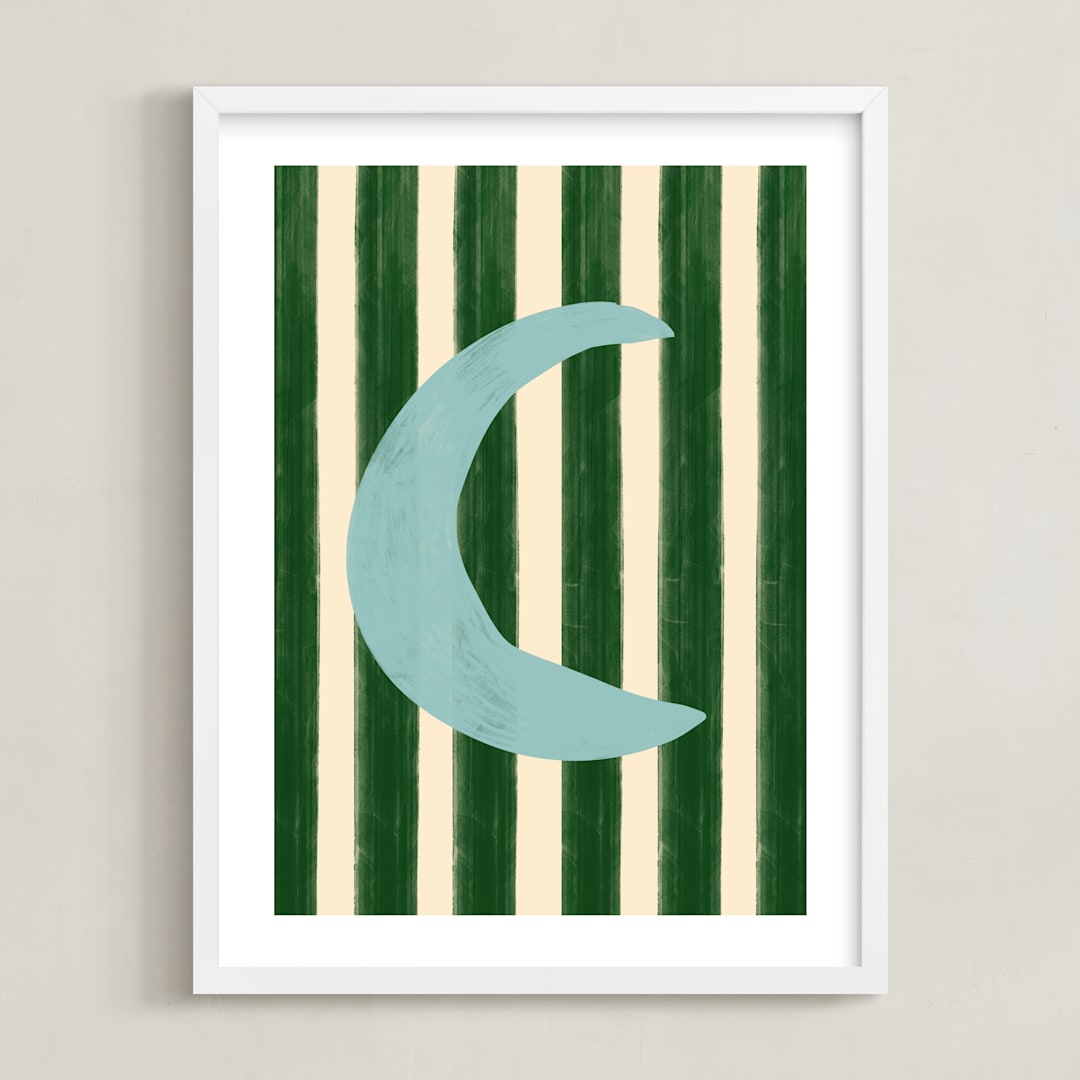 "Day and Night 2" - Art Print in Moon by Inkblot Design - Framed