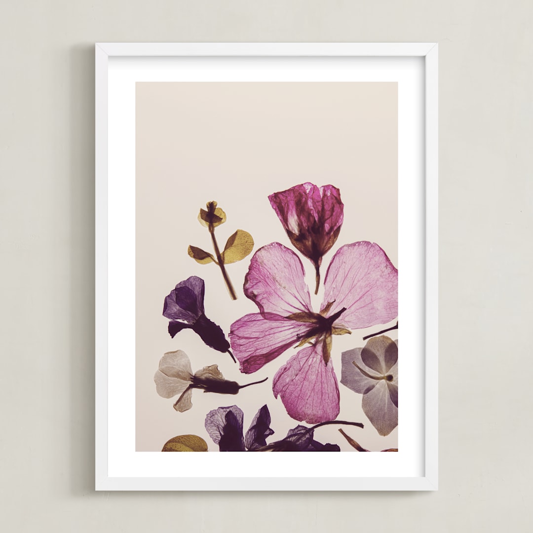 "Forever in Bloom" - Art Print in Pink by Karen Kardatzke - Framed