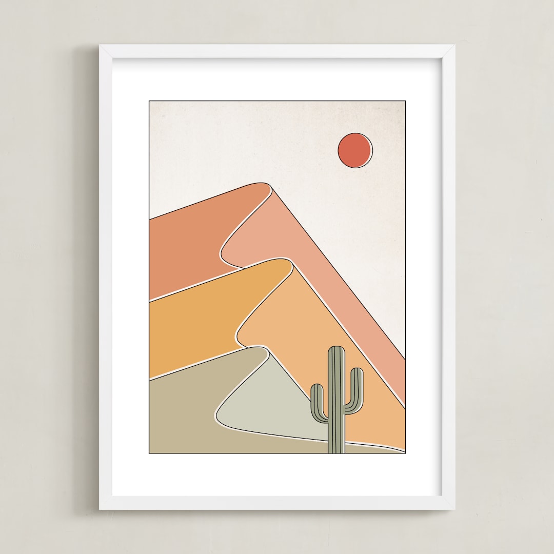 "Gradual Desert" - Art Print in Desert by Dana Beckwith - Framed