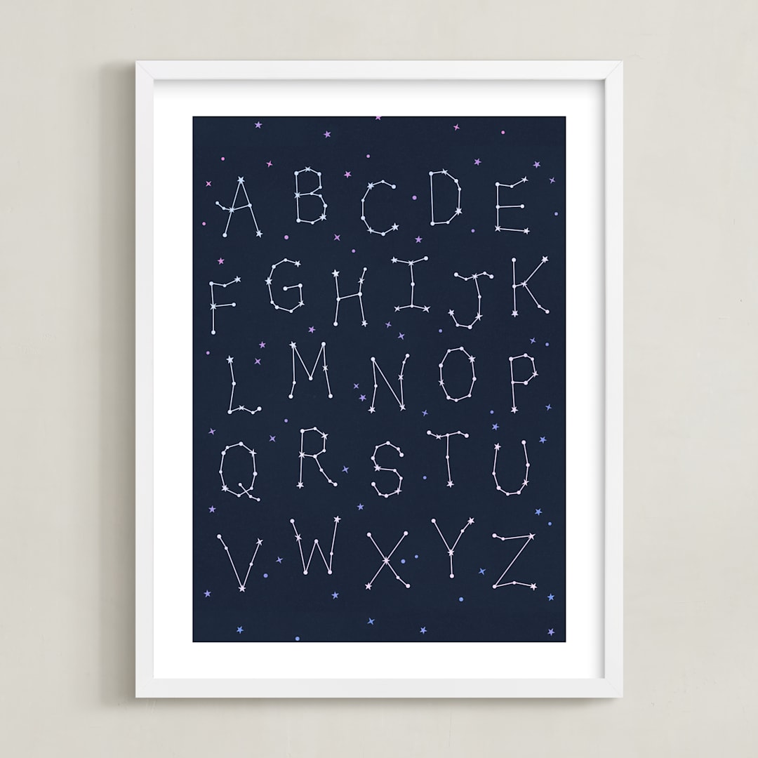 "It's Written in the Stars" - Art Print in Night by McKenna Sato - Framed