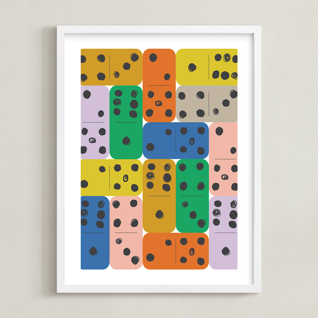 "Fun & Games I" - Art Print in Multi by Ampersand Design Studio - Framed