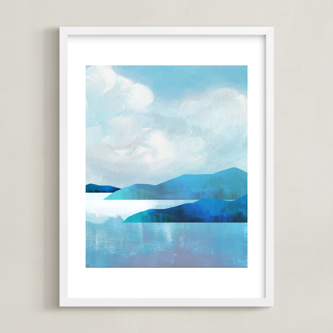 "beyond blue ridge" - Art Print in Ridge Blue by AlisonJerry - Framed