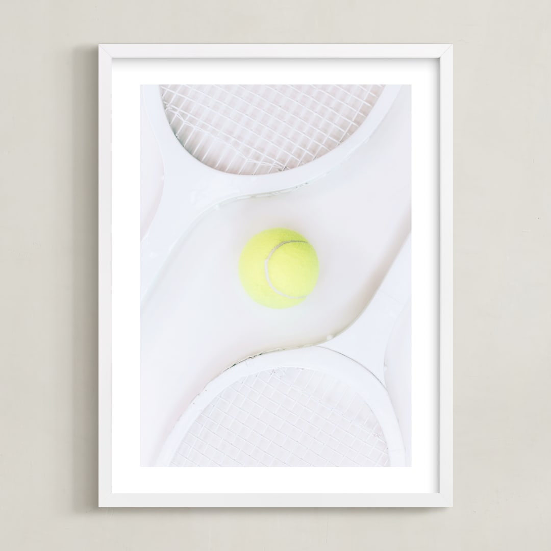 "deuce" - Art Print in wimbledon white by Alicia Abla - Framed