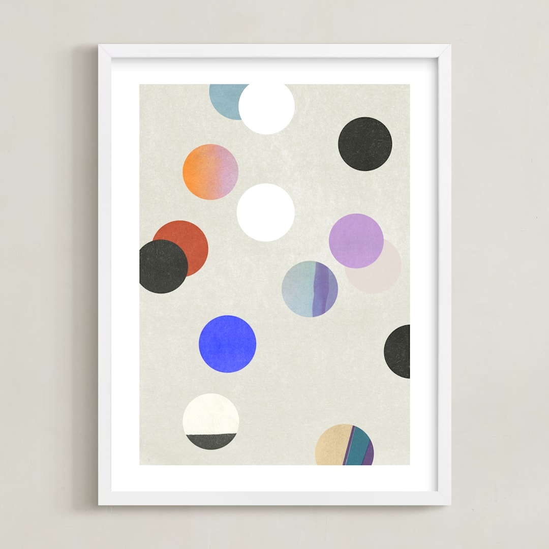 "playful circles I" - Art Print in Gumdrops by Sumak Studio - Framed