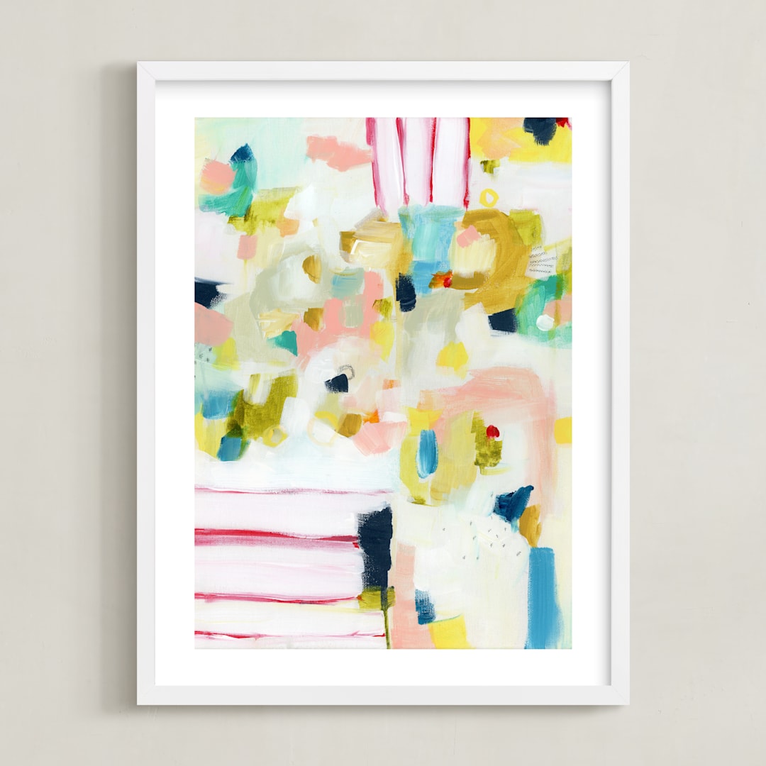 "Flip Flop" - Art Print in Olive by Lindsay Megahed - Framed
