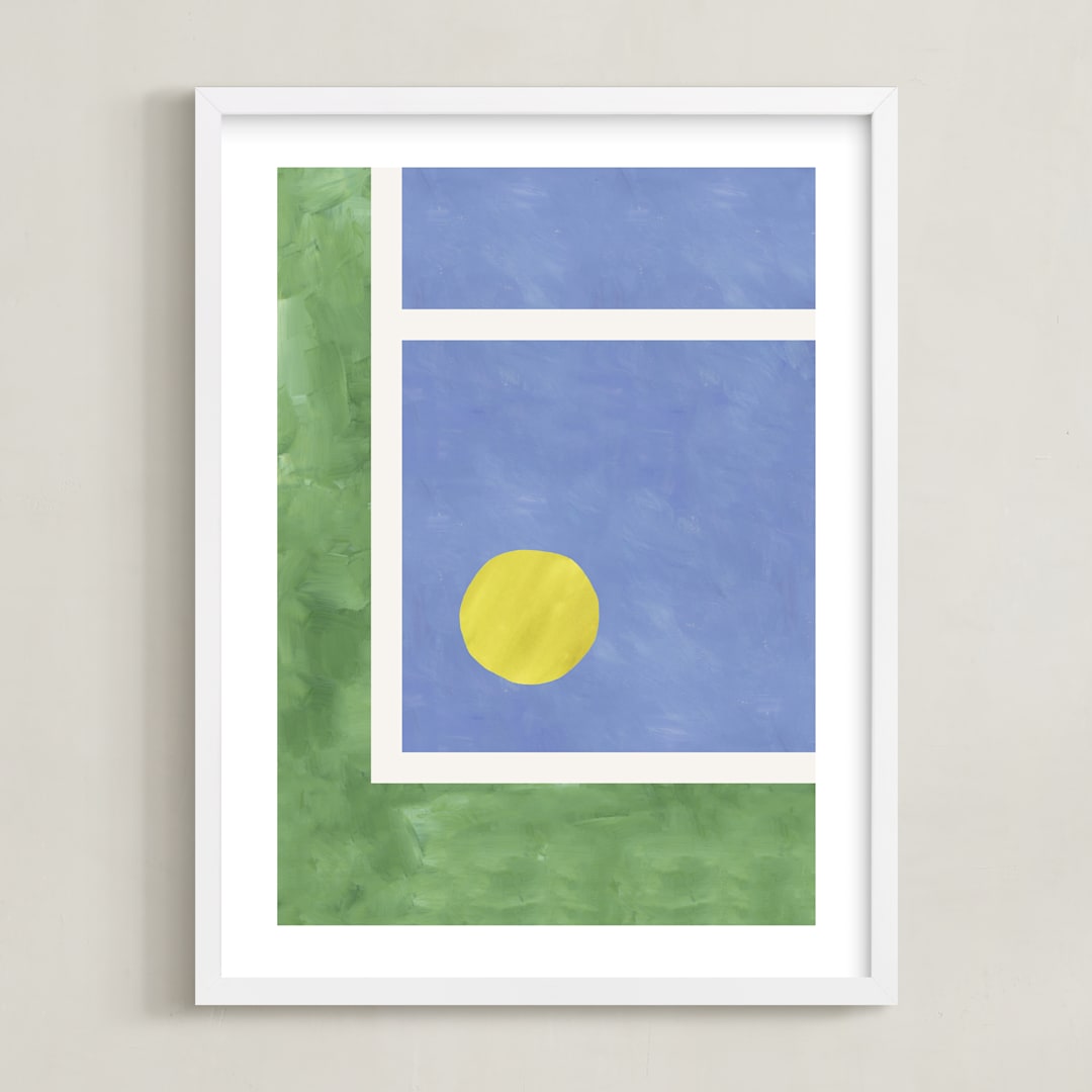 "Your Serve 1" - Art Print in Blue Deuce by Alicia Abla - Framed