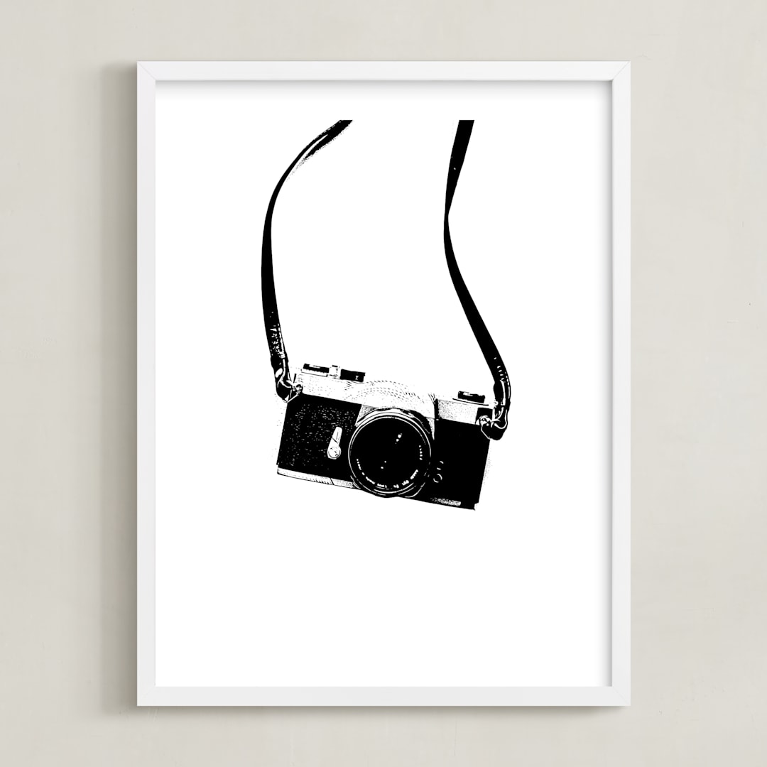 "Behind the Lens" - Art Print in Noir by Alicia Youngken - Framed