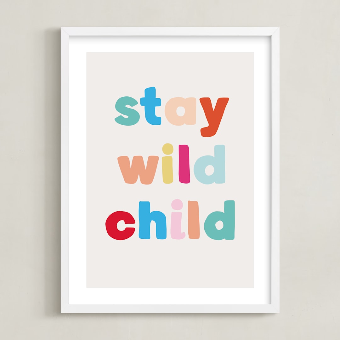 "My type I" - Art Print in Beige by Creo Study - Framed