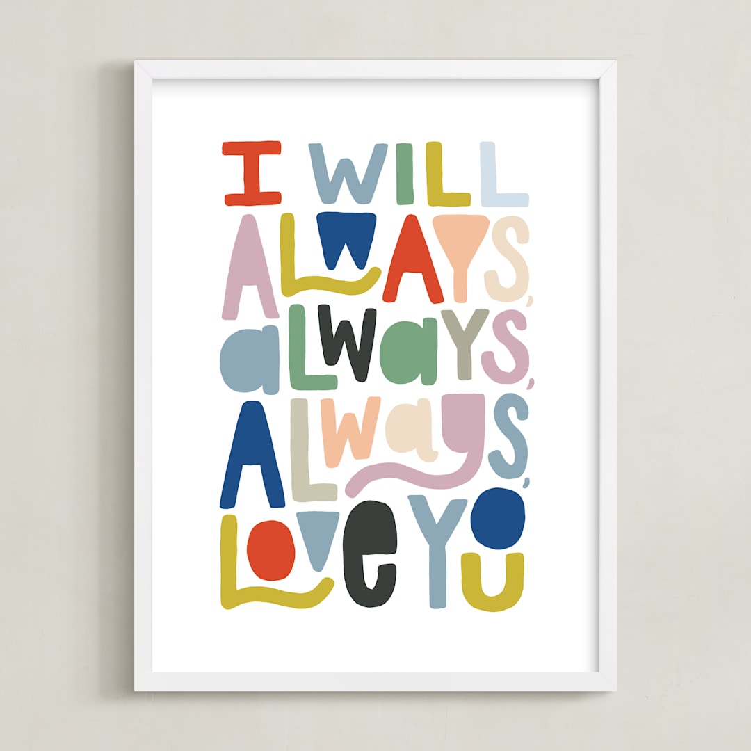 "Always Always" - Art Print in White by Alethea and Ruth - Framed