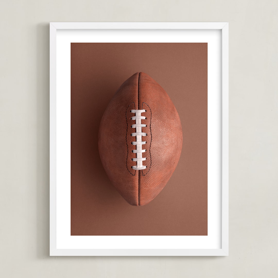 "First Down" - Art Print in Brown by Paola Benenati - Framed
