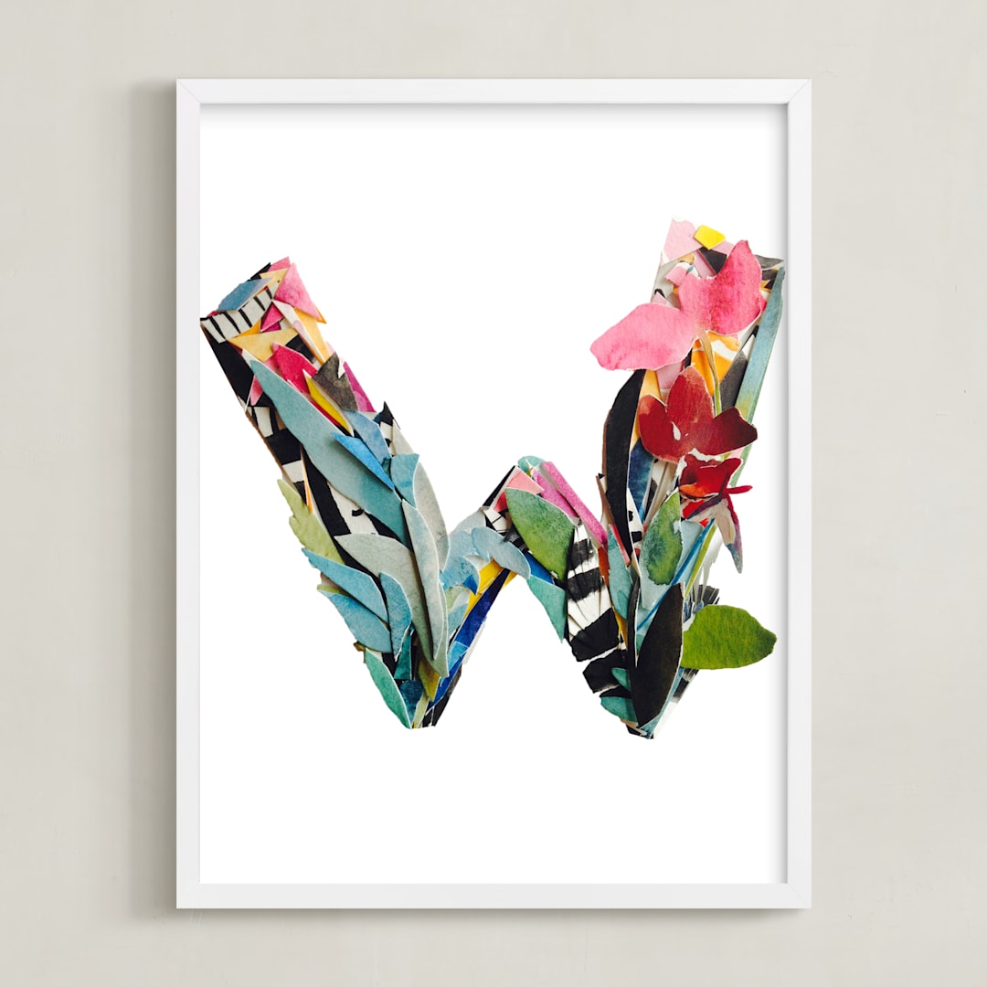 "Collage letter W" - Art Print in Waimea by Kiana Lee - Framed