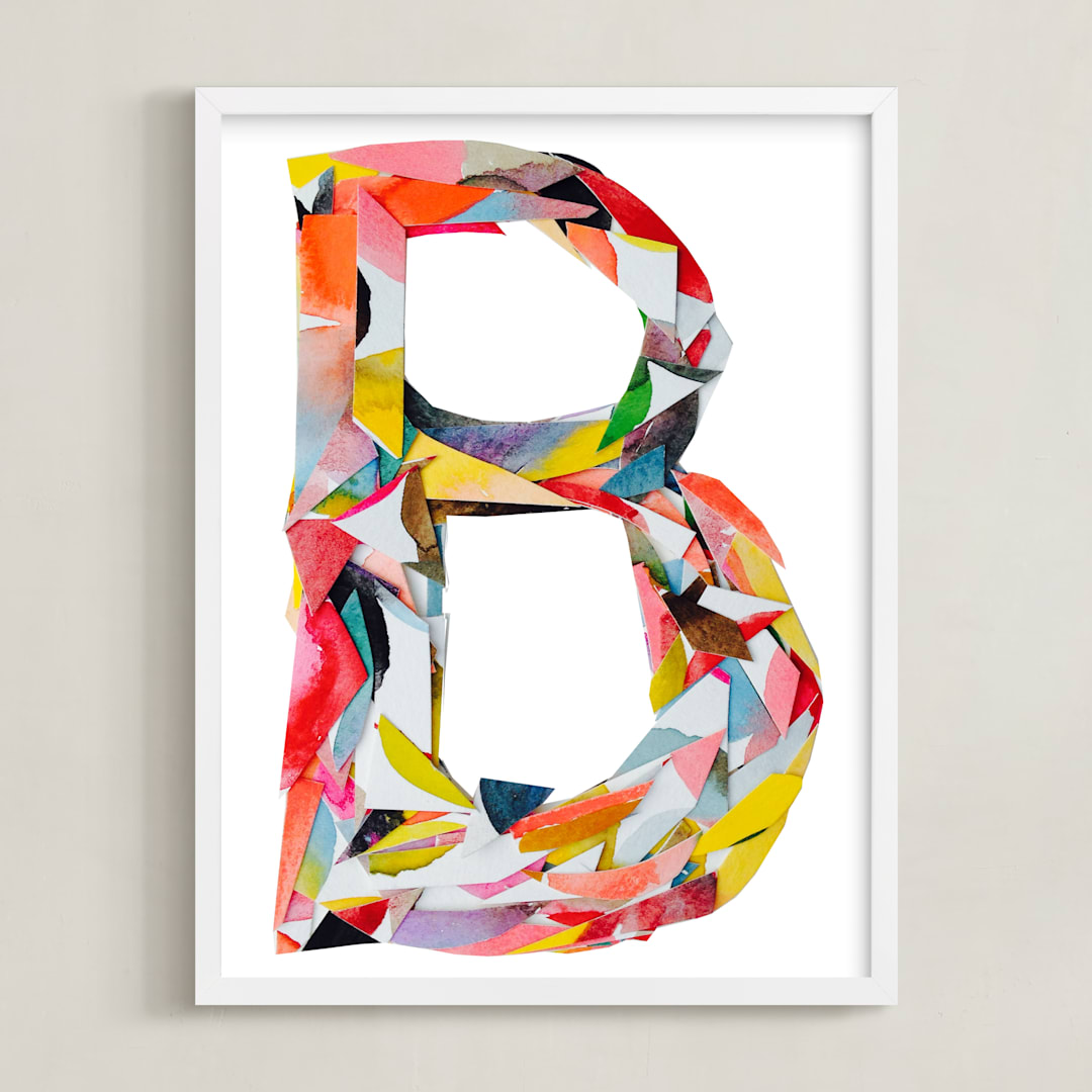 "Collage Letter B" - Art Print in B is for Berry by Kiana Lee - Framed