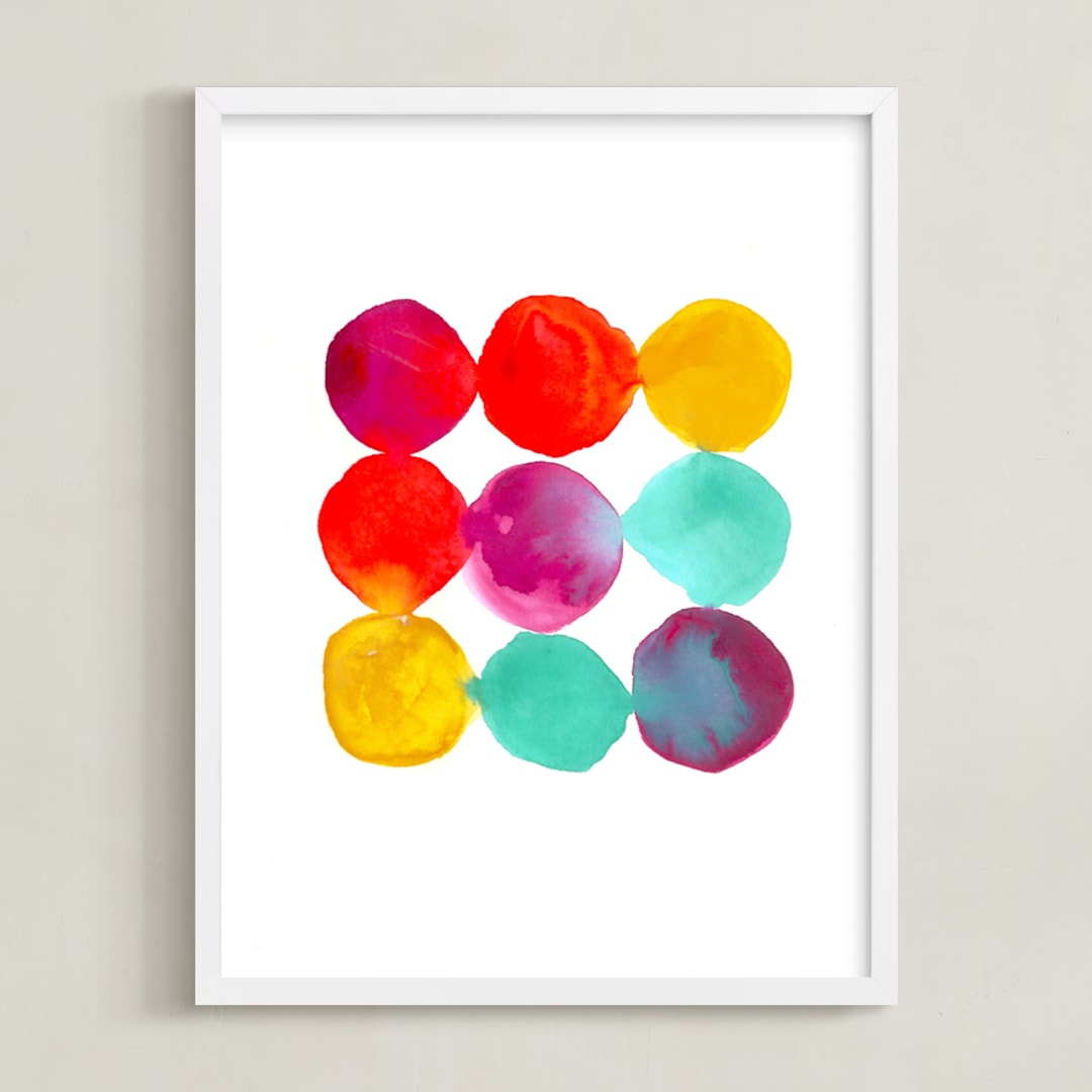 "Palette" - Art Print in Bright by Lori Wemple - Framed