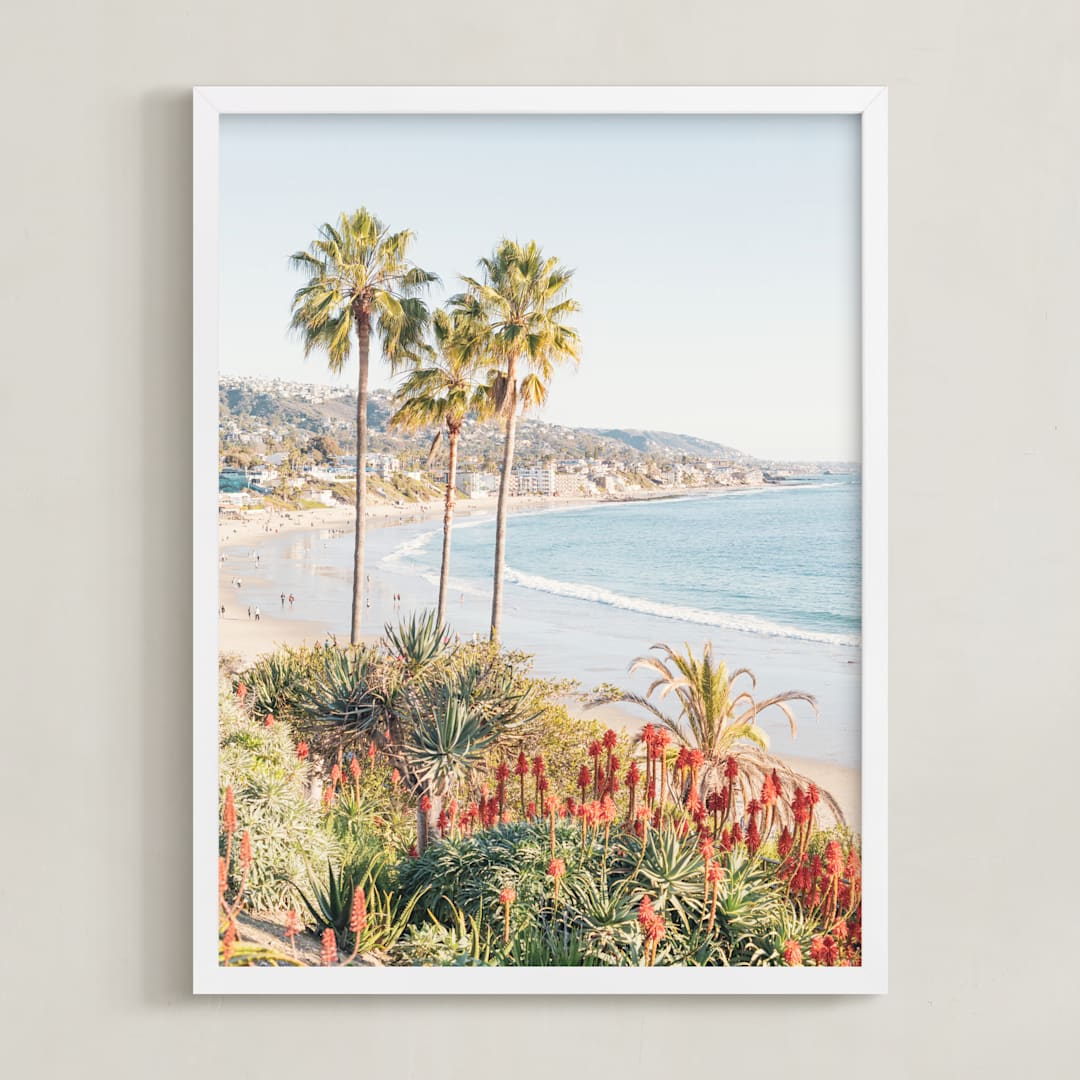 "Laguna Beach I" - Art Print in Tidewater by Shawna Urban - Framed