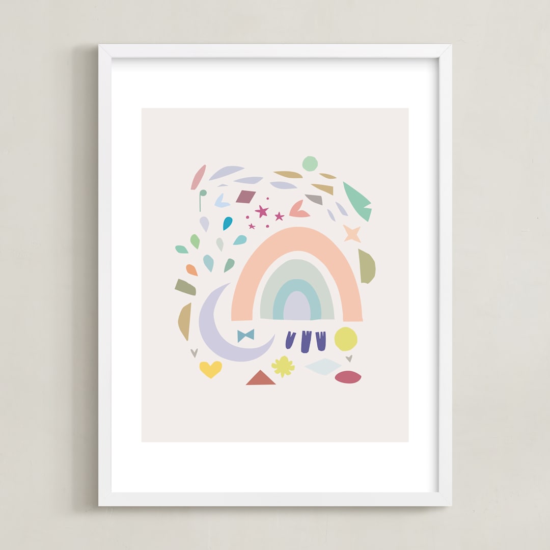 "shapes" - Art Print in play by Lori Wemple - Framed