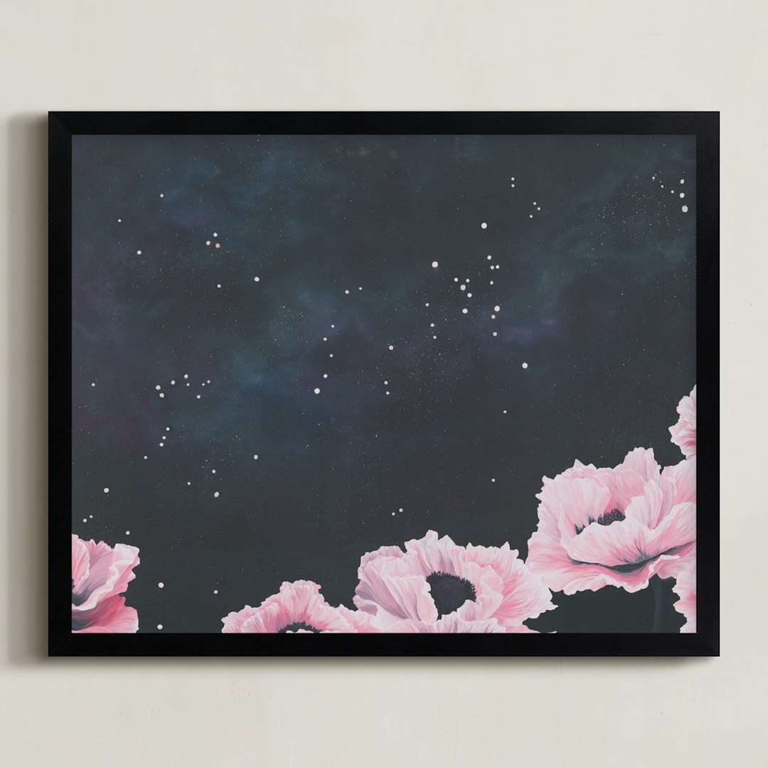 "Awakening" - Art Print in Blush by Emily Magone - Framed