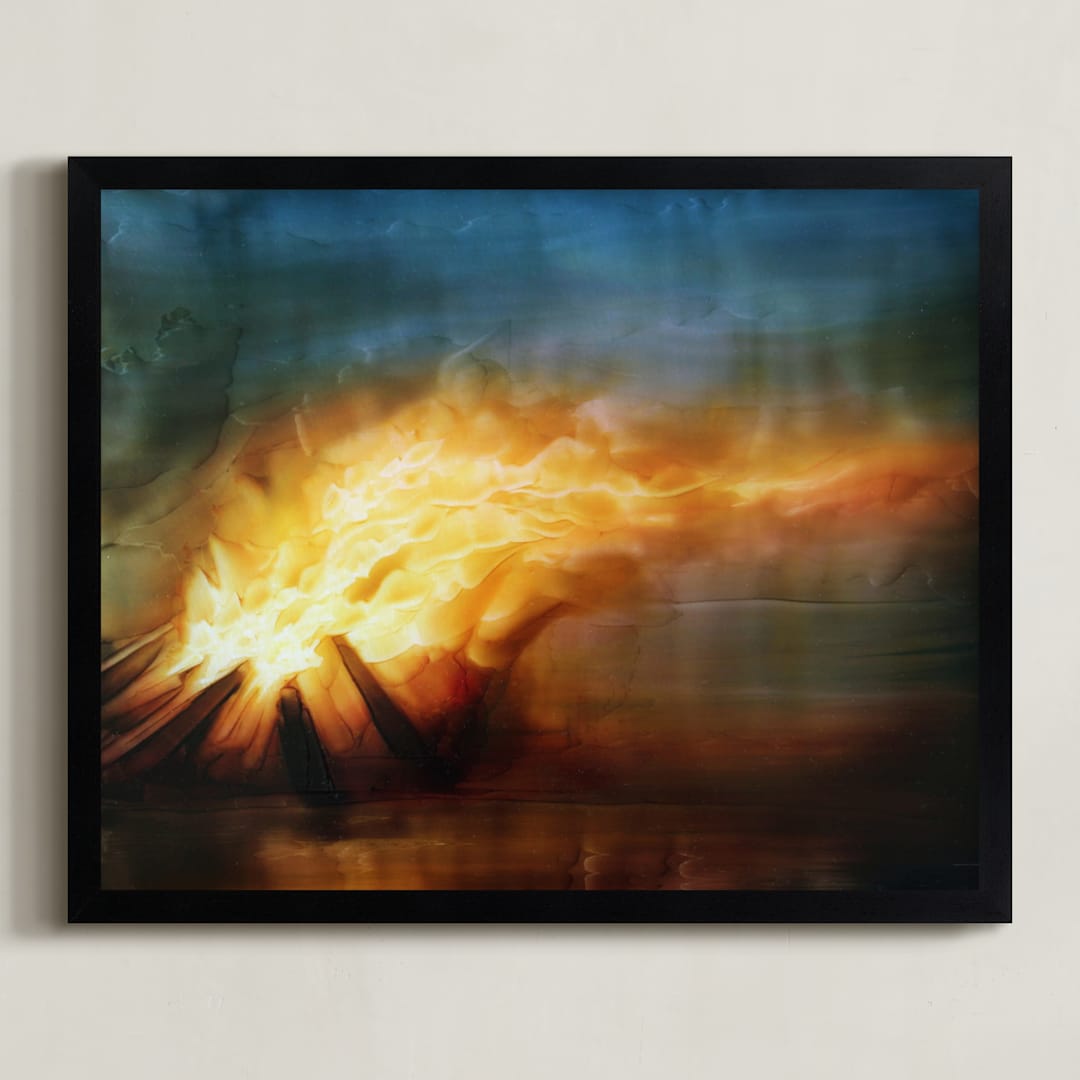 "Dragon Fire" - Art Print in Dragon's Fire by Brian Sostrom - Framed