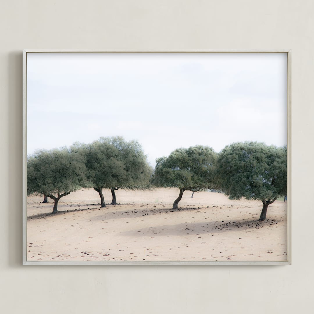 "Casting Shade" - Art Print in Sage by Courtney Crane - Framed