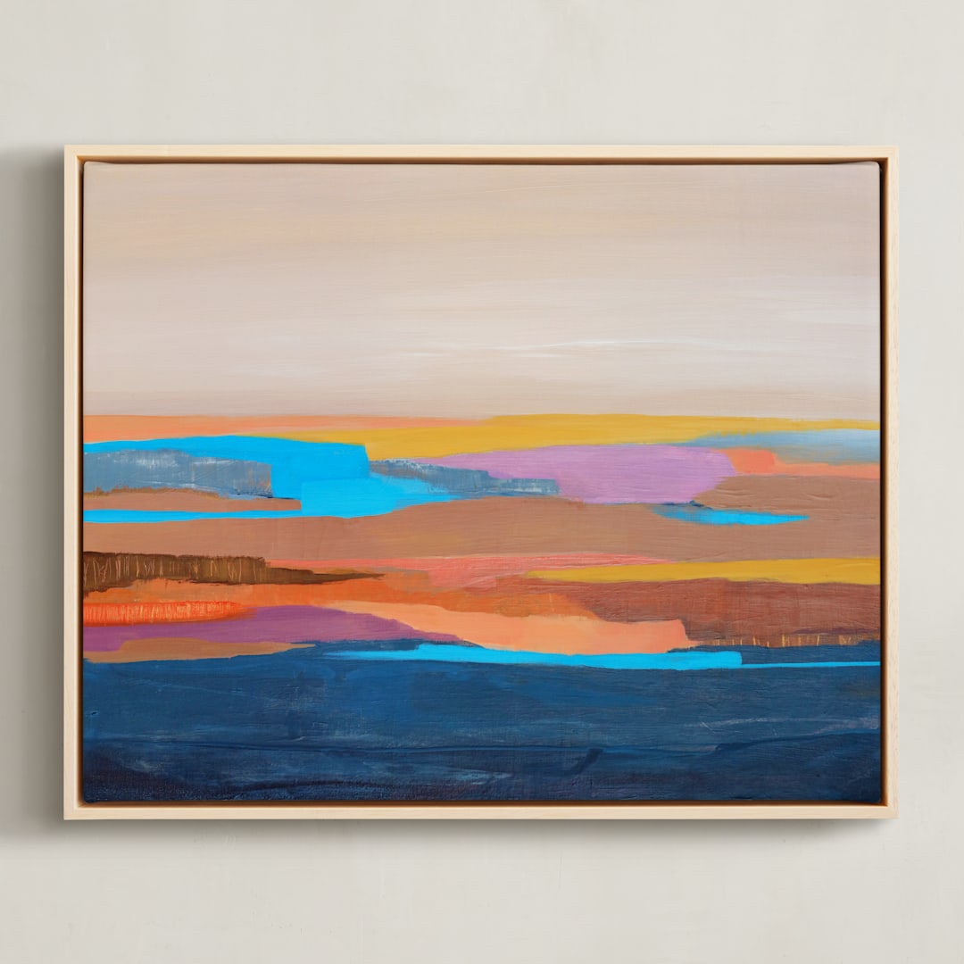 "The Venetian" - Art Print in Cornflower Blue by Mya Bessette - Framed Canvas