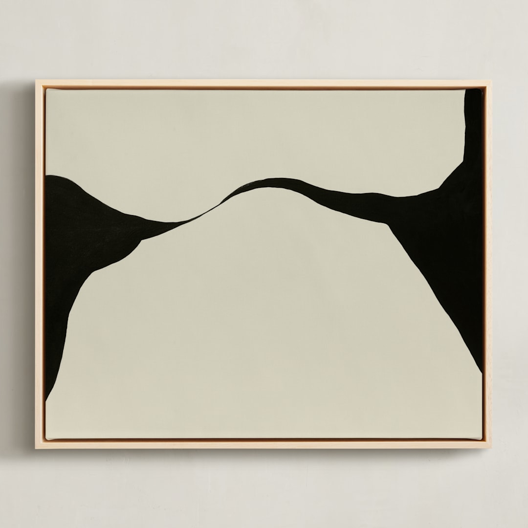 "Echoes of Form" - Art Print in Obsidian Soil by Tania Medeiros - Framed Canvas