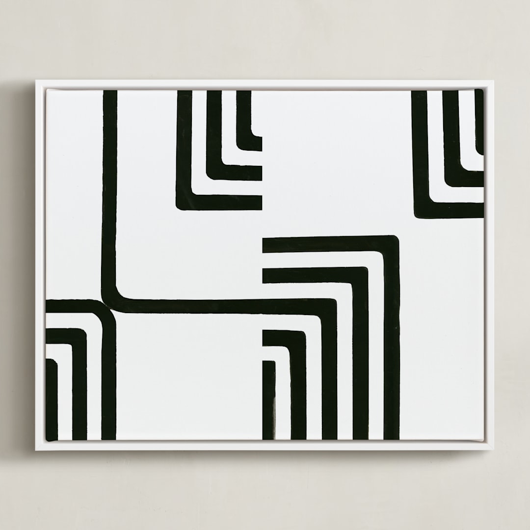 "Edges" - Art Print in Onyx by Bethania Lima - Framed Canvas