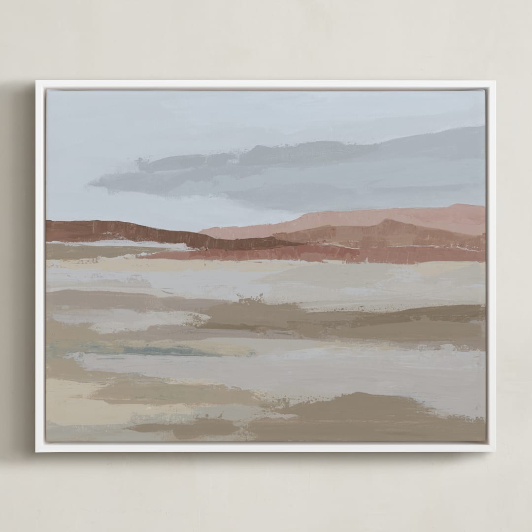 "Blushing Expanse" - Art Print in Expanse by Kati Ramer - Framed Canvas