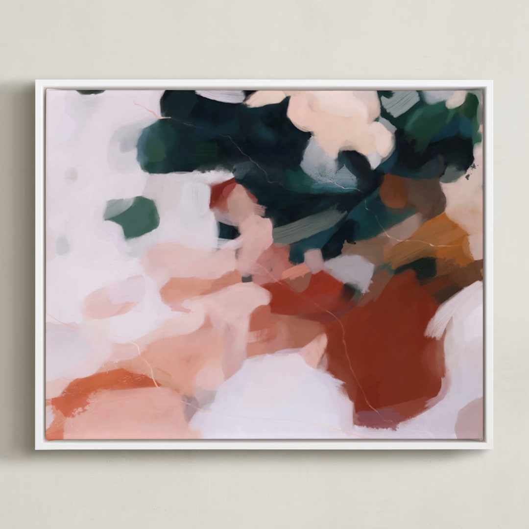 "Otonio" - Art Print in Burnt Umber by Parima Studio - Framed Canvas