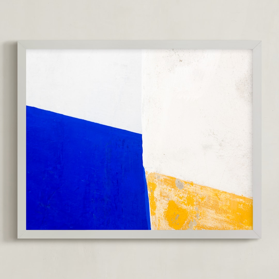 "Color Block" - Art Print in Sun by Heather Deffense - Framed
