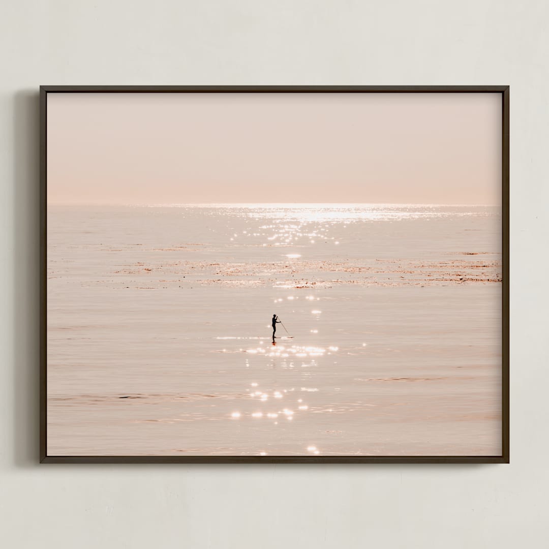 "I Want To Dive Into Your Ocean" - Art Print in Paradise Peach by Summer Strauch - Framed