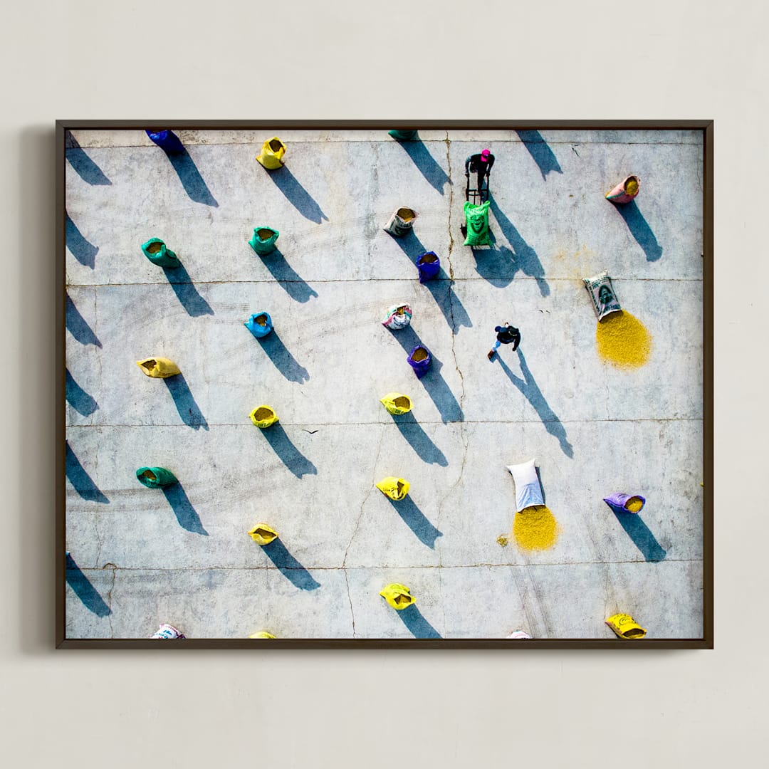 "Palay" - Art Print in Blue Tones by Hello Sophie Design Lab - Framed