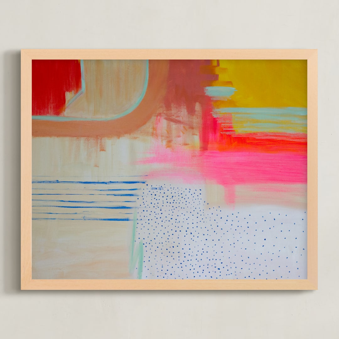 "Sand" - Art Print in Gravel by Melissa Douglas - Framed