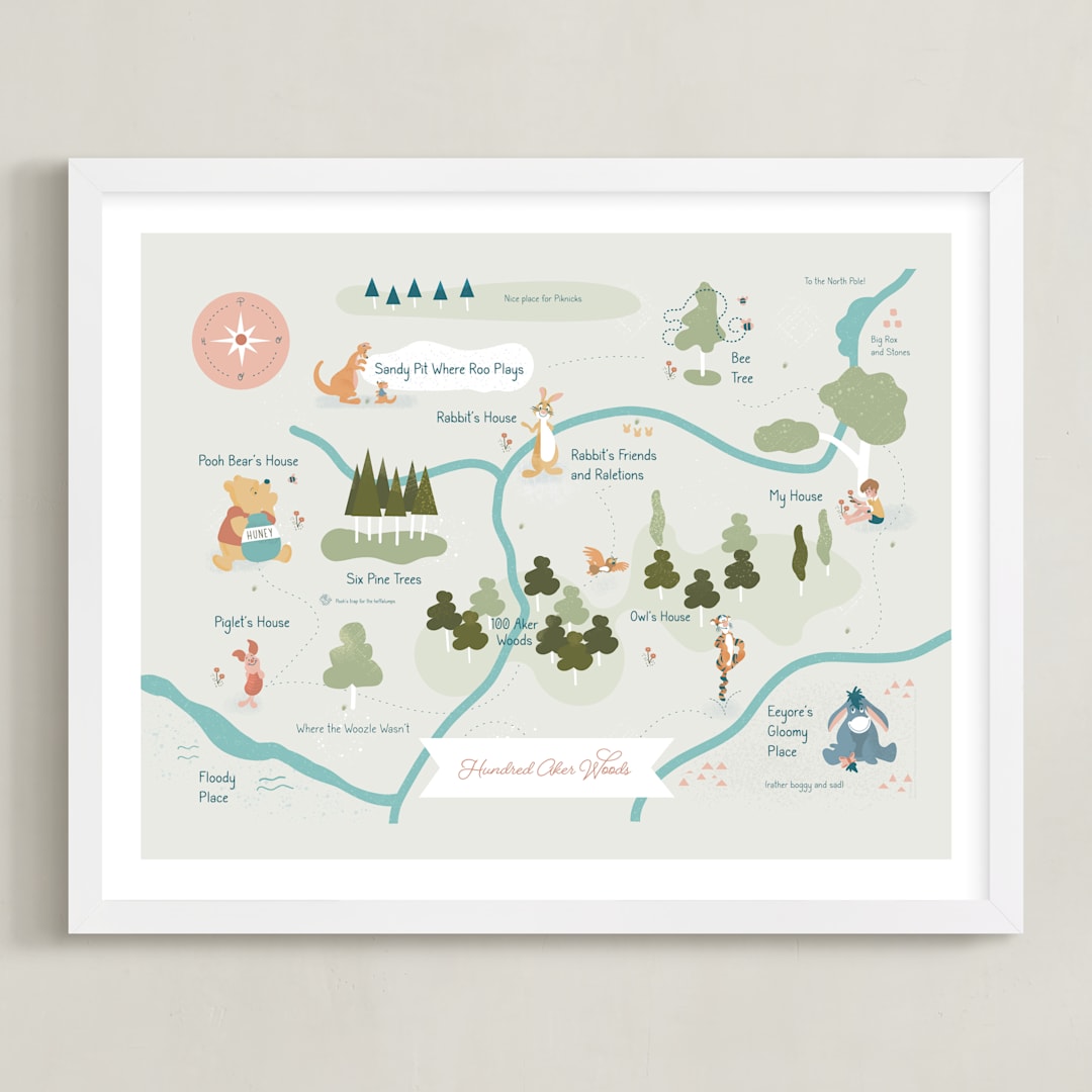 "A stroll through the Hundred Aker Wood" - Art Print in Field by Char-Lynn Griffiths - Framed