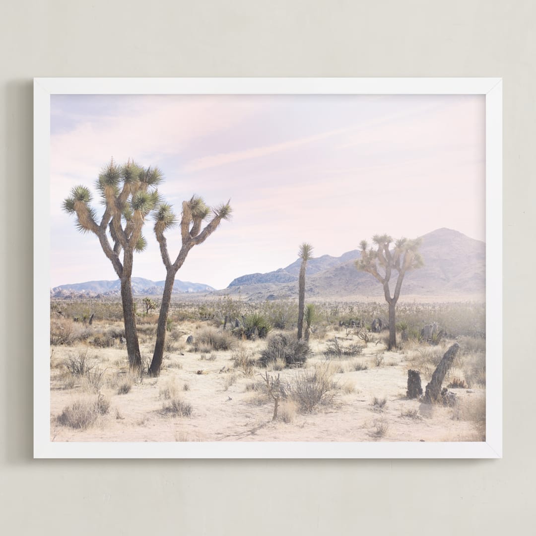 "Joshua Tree No. 10" - Art Print in Desert Rose by Wilder California - Framed