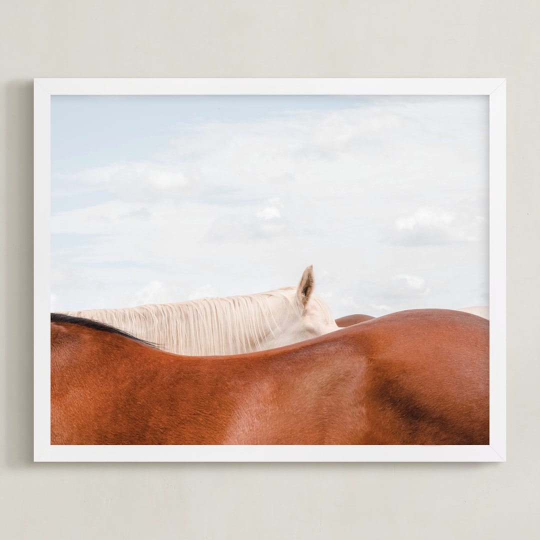 "peekaboo II" - Art Print in big sky by Sara Hicks Malone - Framed