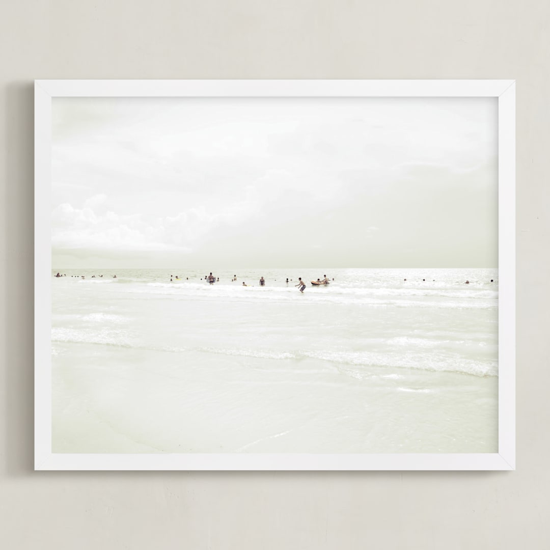 "A Day in Summer" - Art Print in White Sand by Rega - Framed