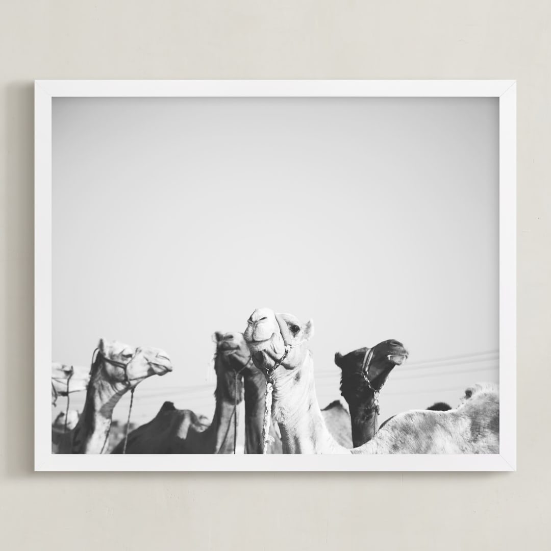 "Leader of the Pack" - Art Print in Black and White by Heather Marie - Framed