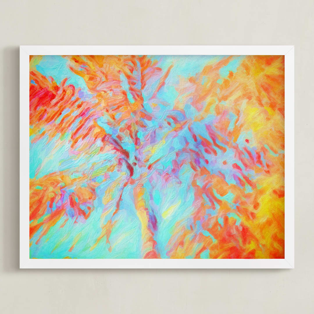 "Key West Orange" - Art Print in Orange by Alex Isaacs Designs - Framed