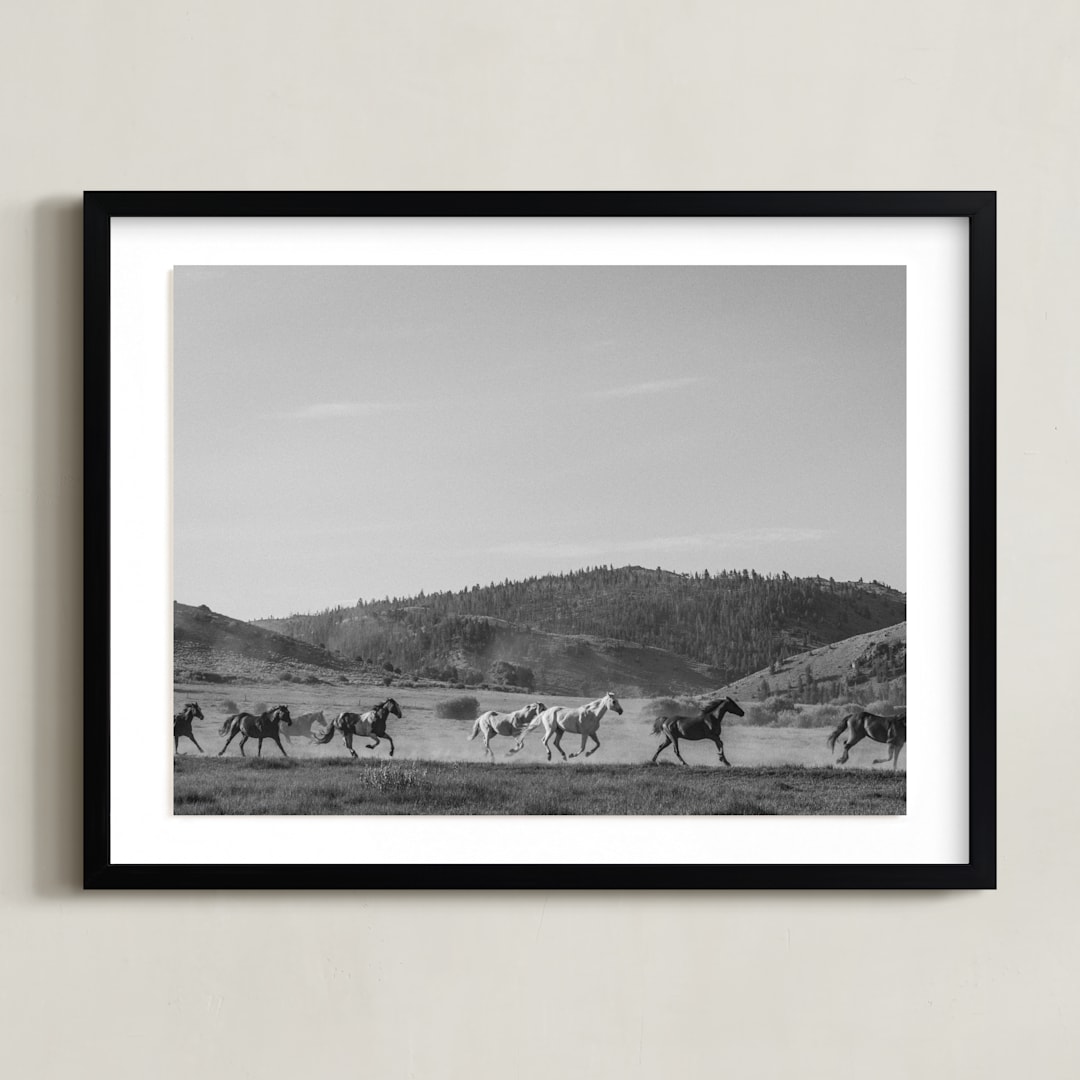 "wild wild west II" - Art Print in Western Grey by Sara Hicks Malone - Framed