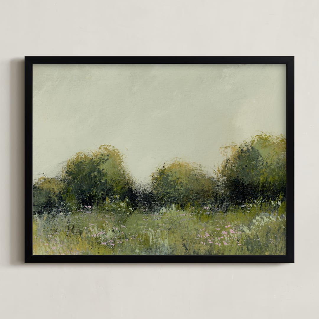"Margins" - Art Print in Grass by Katie Mulder - Framed