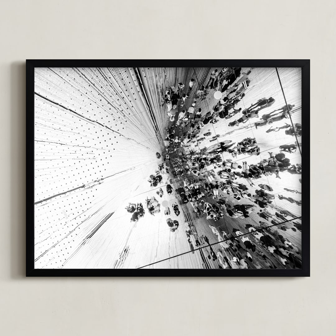 "Mirror" - Art Print in Black and White by LindseyErin - Framed