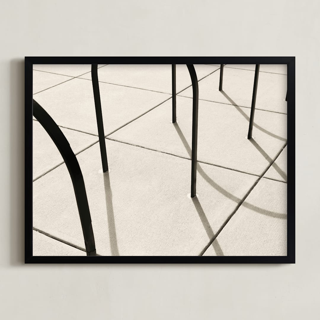 "Curves and Lines" - Art Print in Sepia by Megan Monismith - Framed