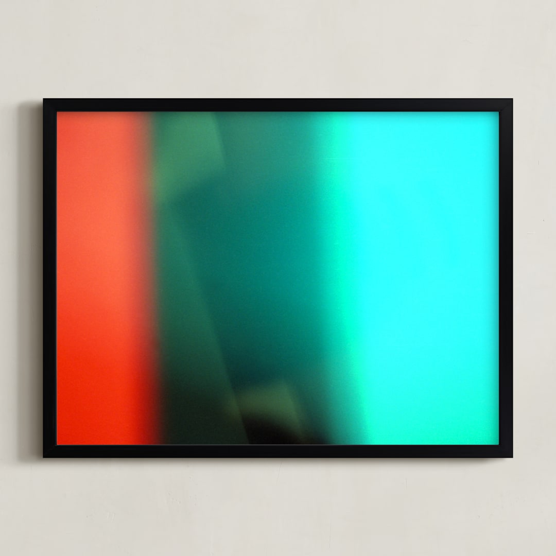 "Experiments with Film 006" - Art Print in Cyan by Arash Fattahi Acosta - Framed